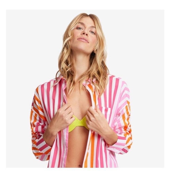 Revolve Beach Riot Alex Top / Cover Up- Sunset Stripes Sz s/m - Picture 14 of 16